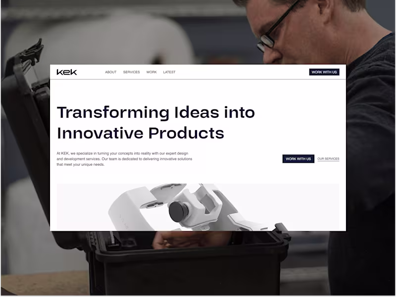 Cover image for Minimalist Website Design for KEK