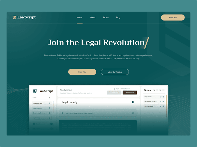Cover image for Lawscript -  Framer Design & Development