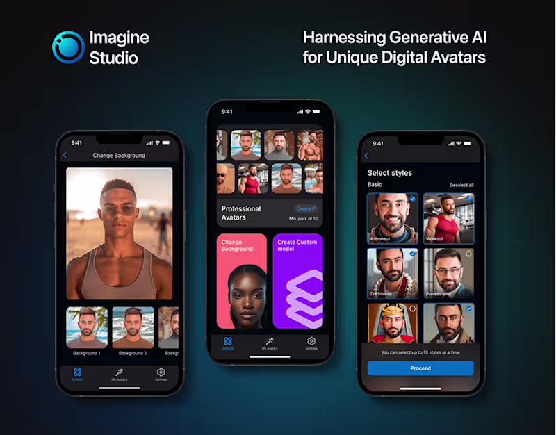 Cover image for Imagine Studio - iOS App Design + Landing Page in Framer