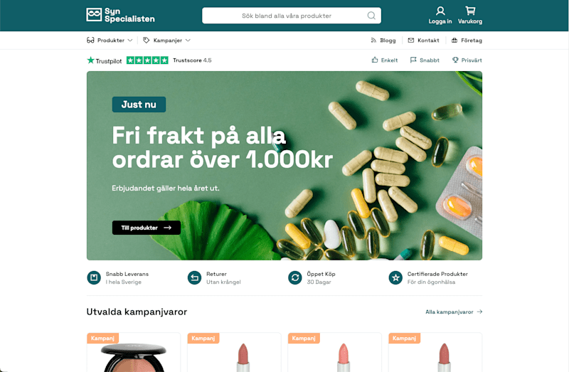 Cover image for E-commerce Platform Development for Syn Specialisten