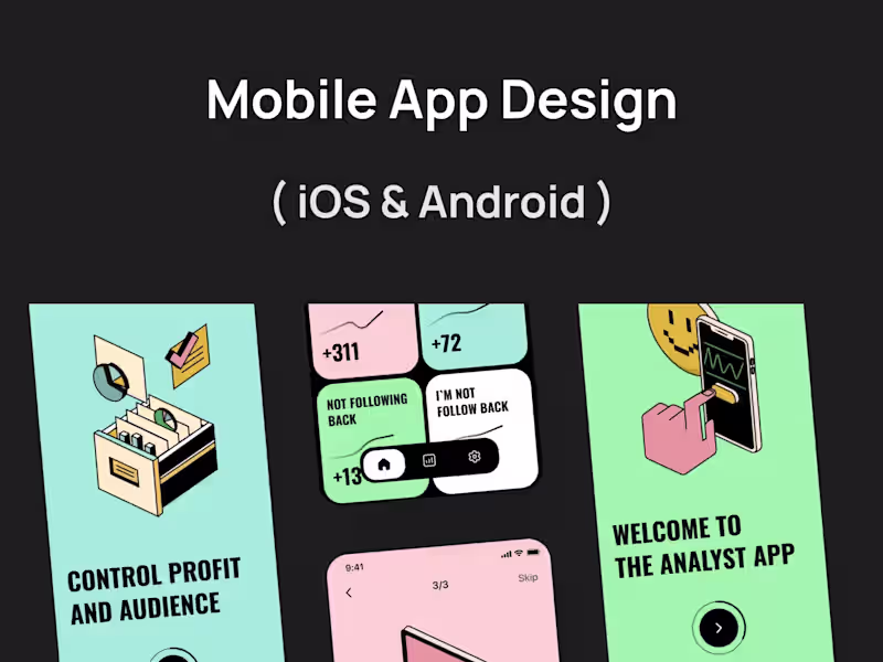 Cover image for Mobile app design (iOS & Android)
