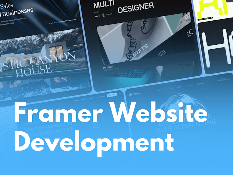 Cover image for Framer Developer -Design & Develop Your Framer Website