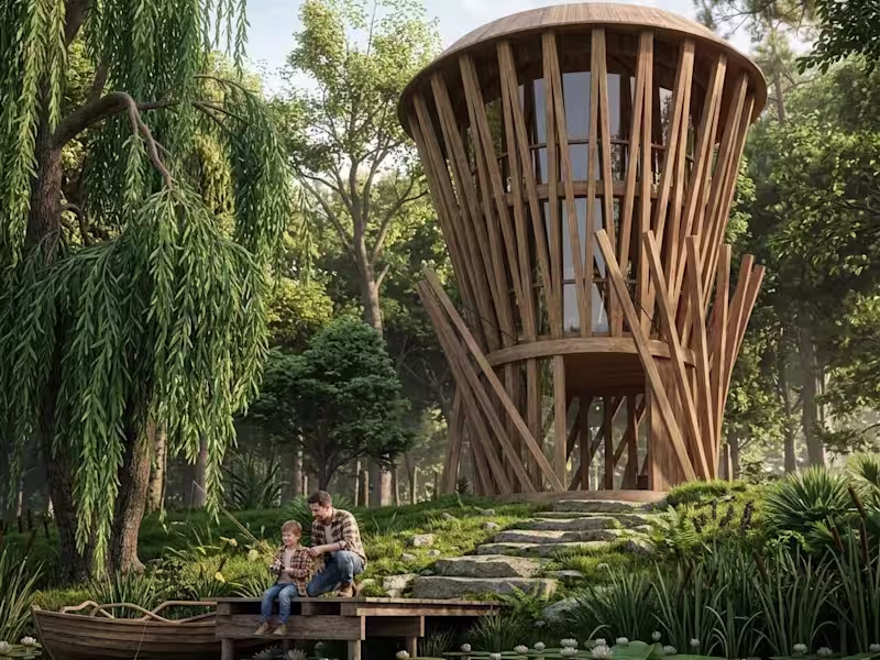 Cover image for A sustainable wooden observation tower