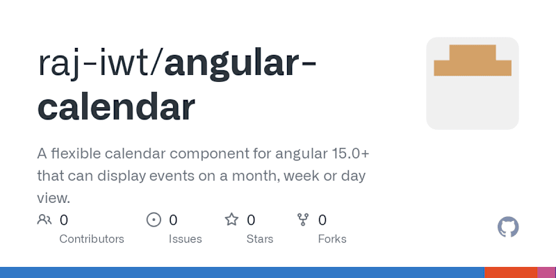 Cover image for Angular 15.0+ Calendar Component Development
