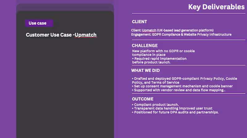 Cover image for GDPR & Privacy Infrastructure for UK Lead Gen Platform