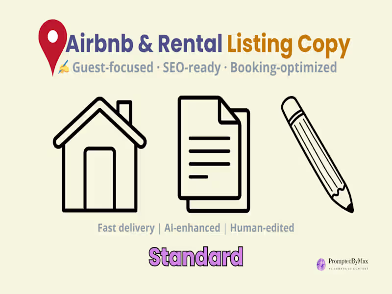 Cover image for Full Airbnb Listing Rewrite + SEO Highlights Included