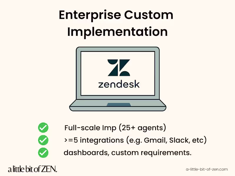 Cover image for Enterprise Custom Zendesk Implementation