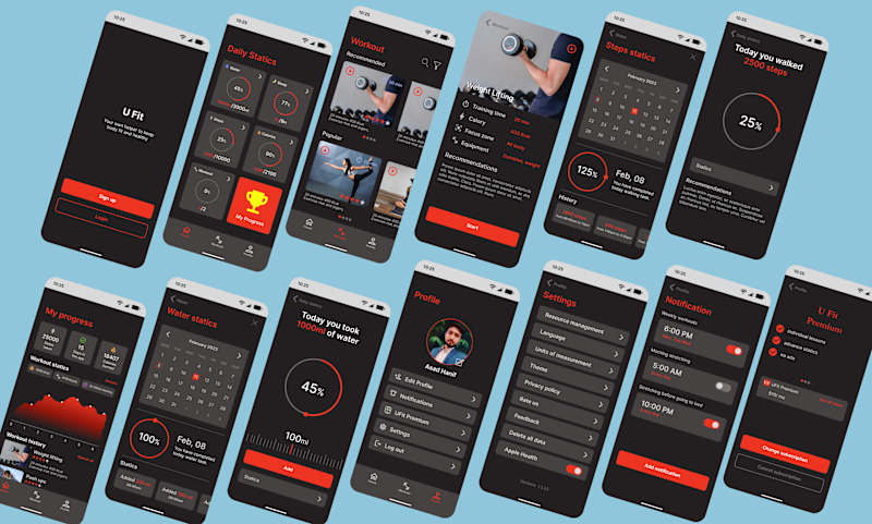 Cover image for mobile app ui and website ui design