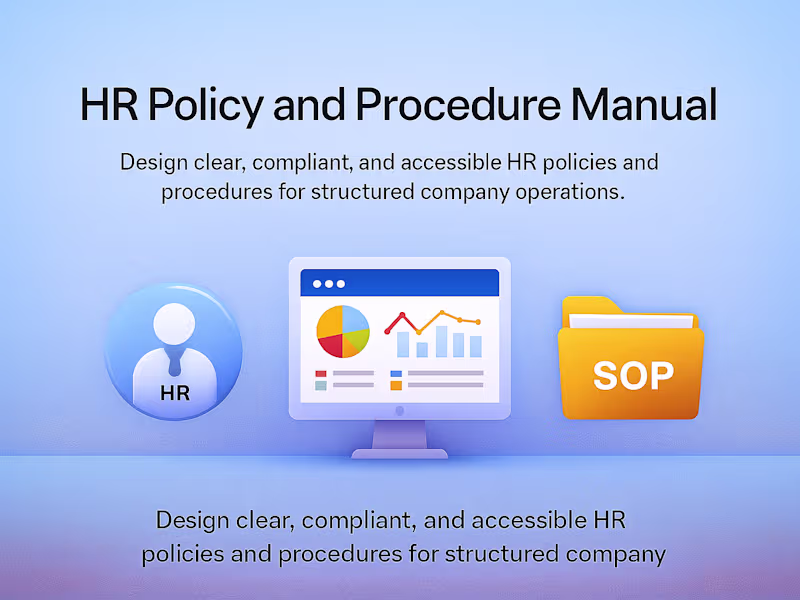 Cover image for HR Policies, Operational SOPs & Compliance Manual Creation