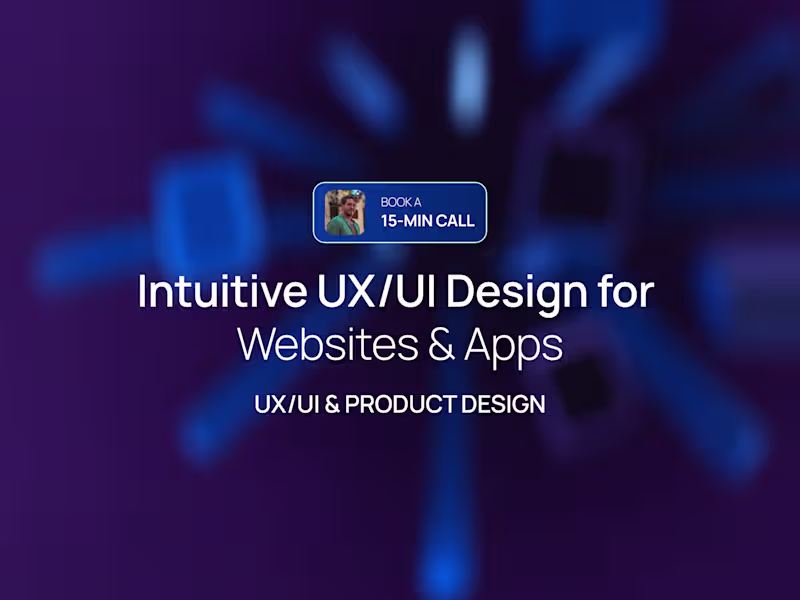 Cover image for Intuitive UX/UI Design for Websites & Apps