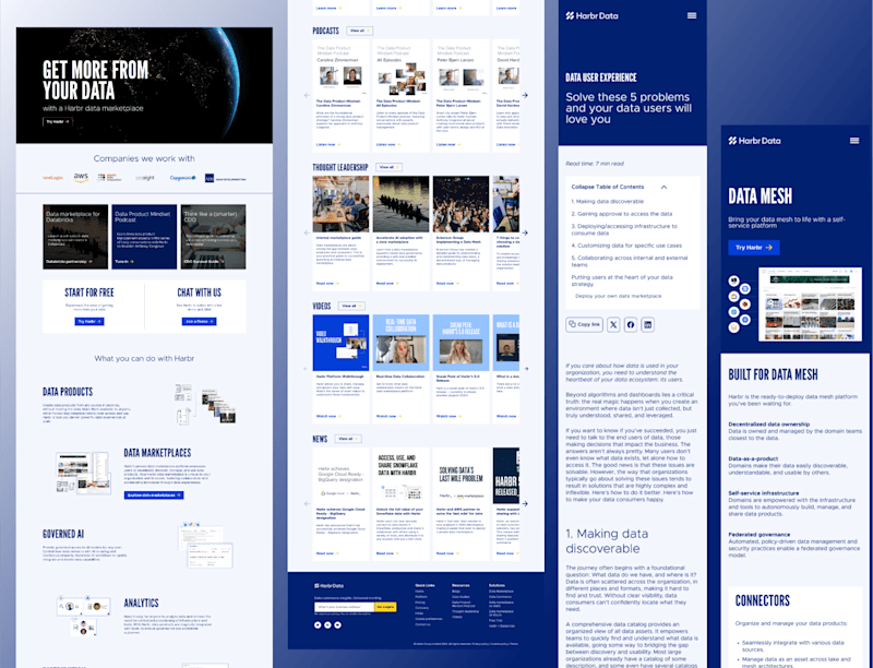 Cover image for Harbr Data - WordPress to Webflow migration