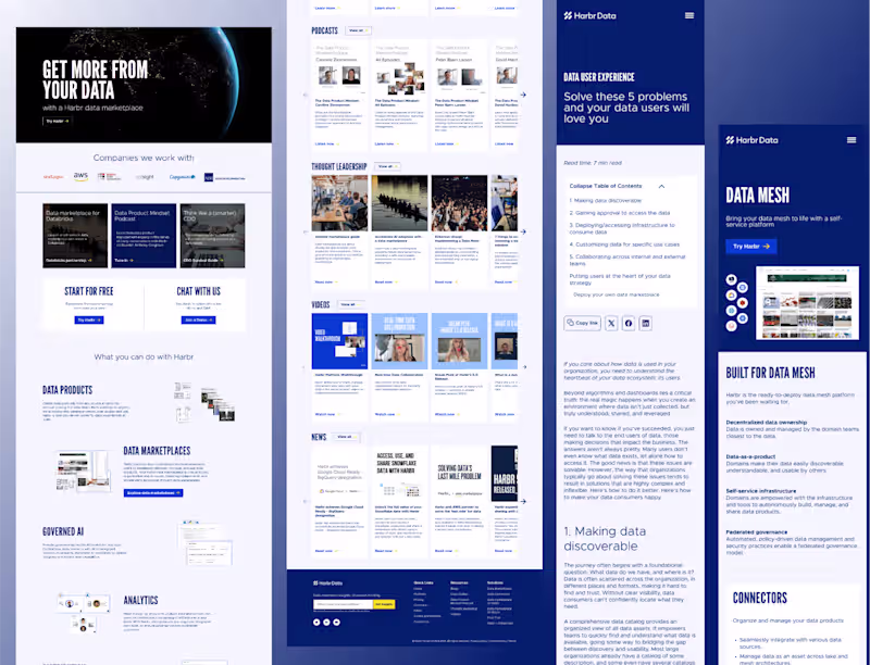 Cover image for Harbr Data - WordPress to Webflow migration