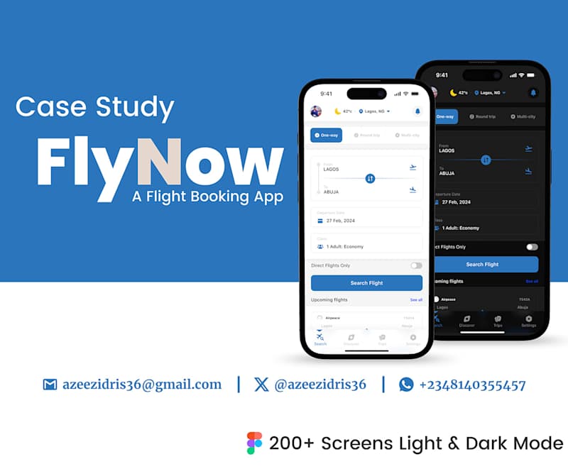 Cover image for FlyNow flight booking app :: Behance