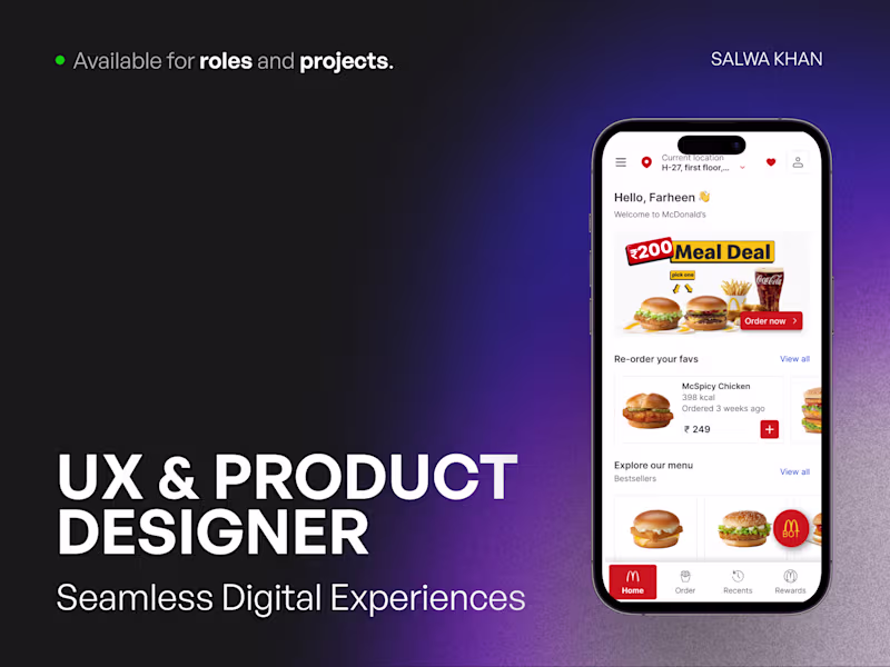 Cover image for Product Designer | Web & Mobile UX/UI