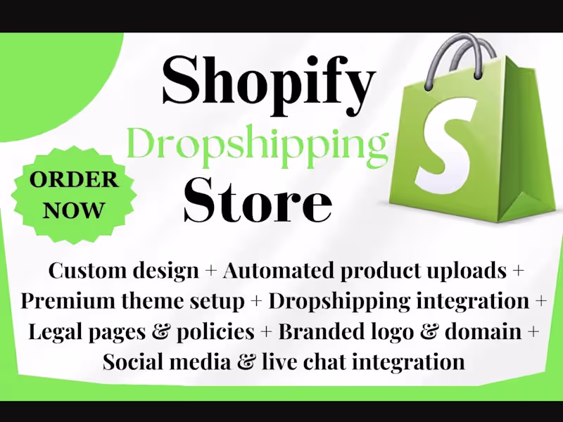 Cover image for setup shopify dropshipping via zendrop spocket  supliful autods 
