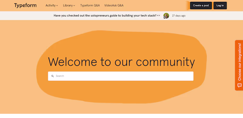 Cover image for Engagement, Content & Strategy for Typeform’s Community