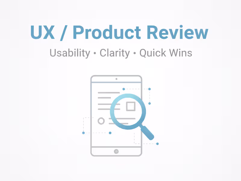 Cover image for UX / Product review: I identify usability issues and quick wins