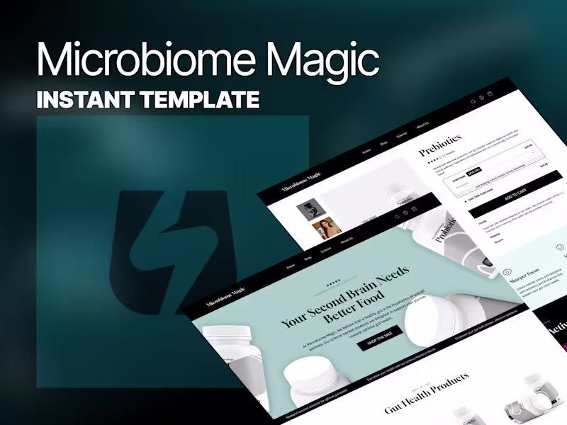 Cover image for Microbiome Magic: Wellness Website Template Design