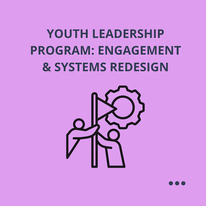 Cover image for Youth Leadership Program: Engagement & Systems Redesign