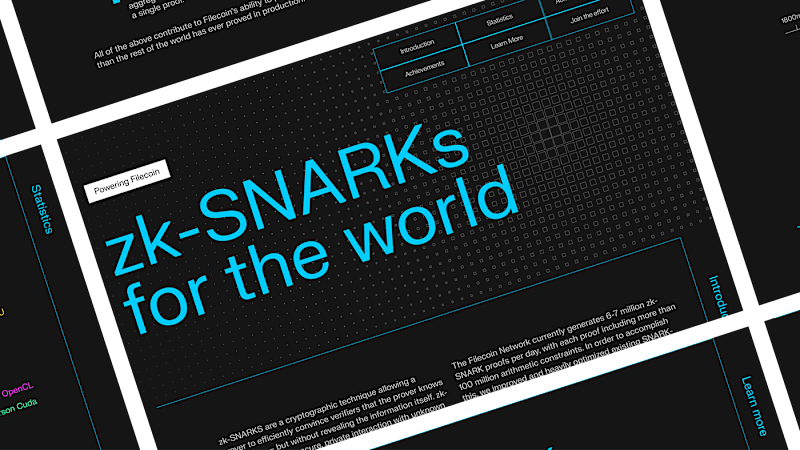 Cover image for zk-SNARKs by Filecoin :: Behance