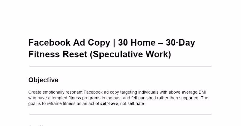 Cover image for Reframing Fitness: Self-Love Ad Campaign