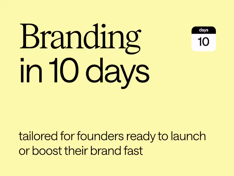Cover image for A 10-Day branding sprint for fast-moving founders