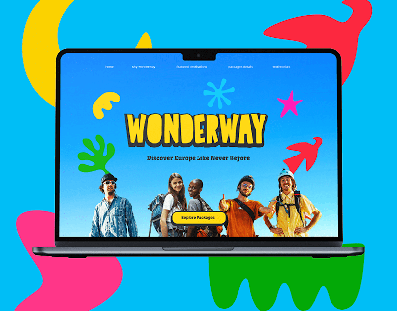 Cover image for WonderWave Travel Landing Page Design