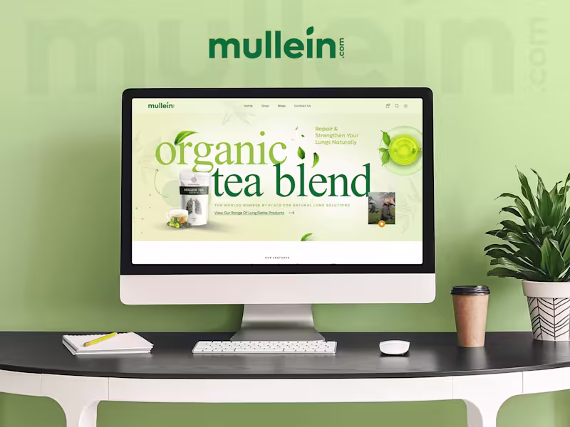 Cover image for Mullein - Organic Tea eCommerce Website Design