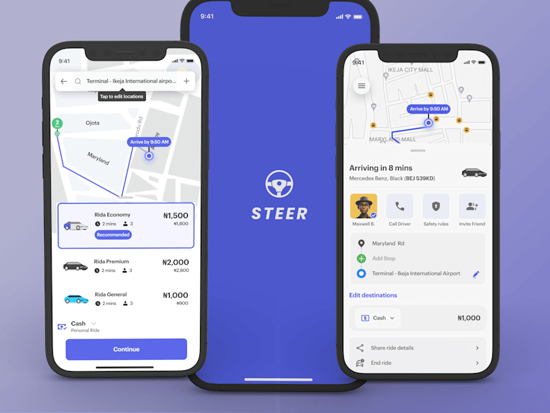Cover image for STEER - A Ride Hailing App