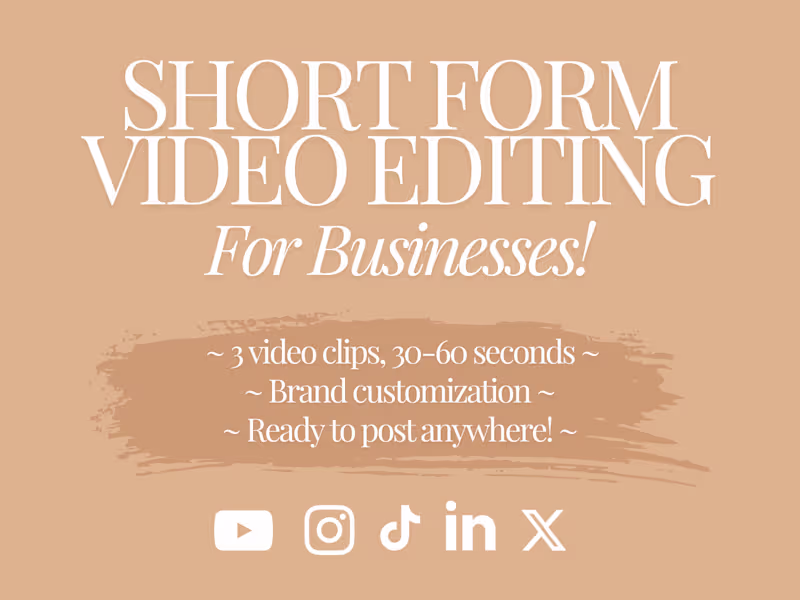 Cover image for I will edit TikTok videos to help grow your business