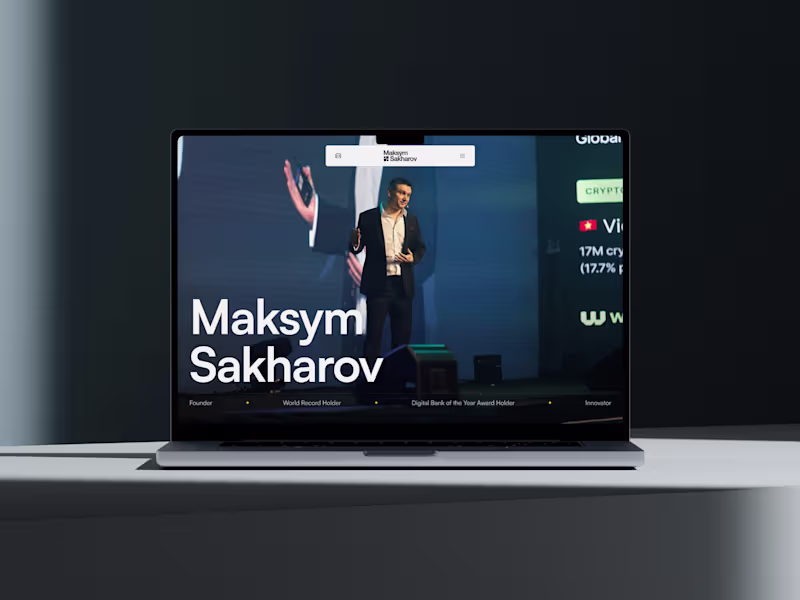 Cover image for Landing Page for Maksym Sakharov
