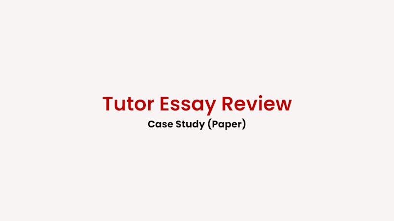 Cover image for Tutor Essay Review