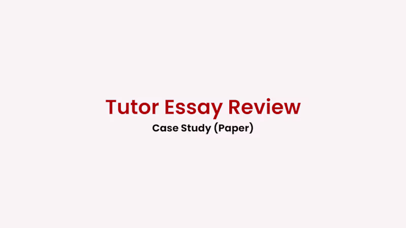 Cover image for Tutor Essay Review