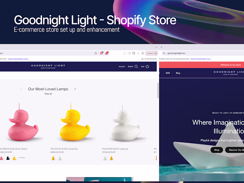 Cover image for Shopify E-Commerce Optimization for Goodnight Light