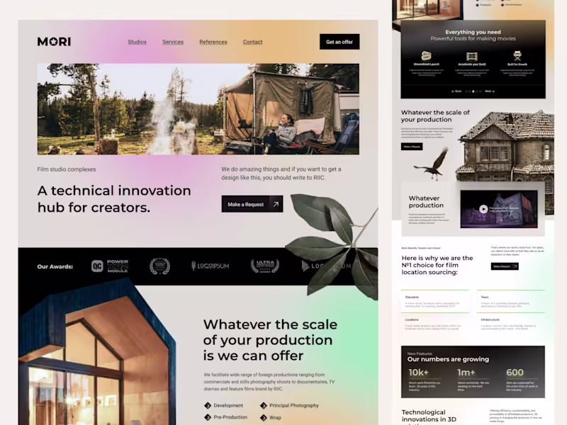 Cover image for Mori Landing Page Design