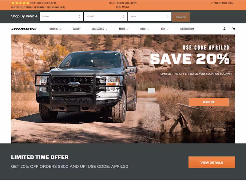 Cover image for DIY Heavy-Duty Aftermarket Truck Bumpers & Accessories | MOVE B…