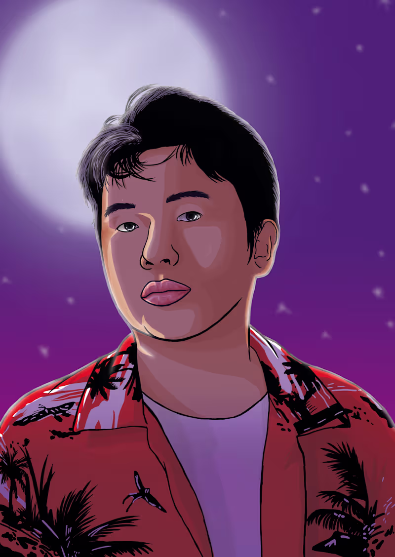 Cover image for A self-vector portrait demonstrating my skills in clean shap...