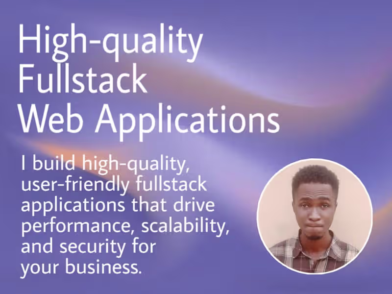 Cover image for High-quality Fullstack Web Applications