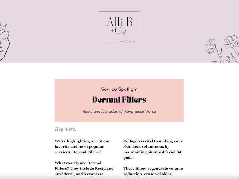 Cover image for Alli B + Co. Email Campaign