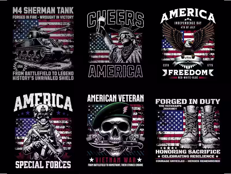 Cover image for I can make exclusive t-shirt designs American theme