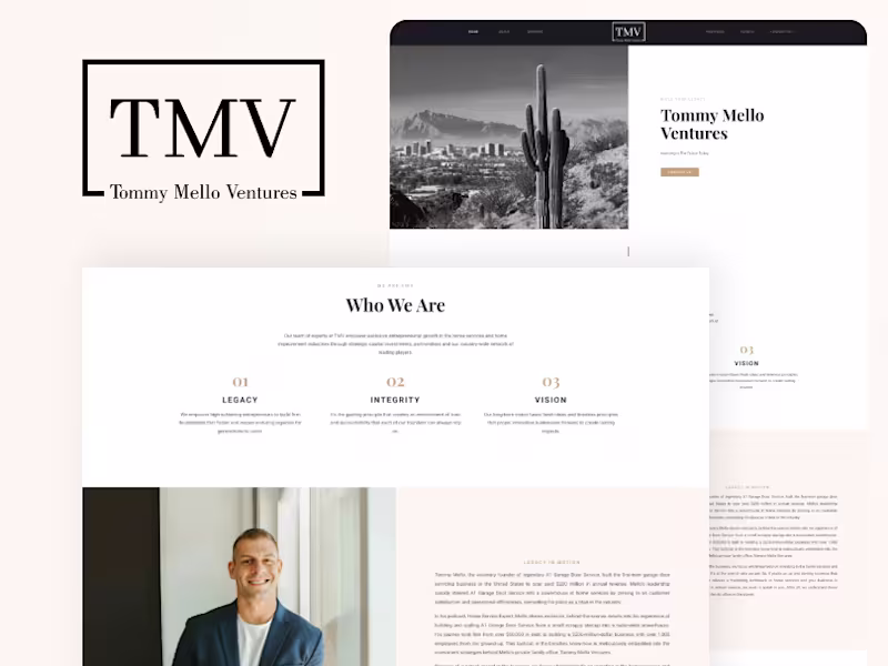 Cover image for TMV – Modern UI / UX Design for Investor & Venture Capital Firms