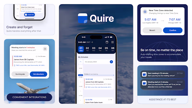 Cover image for Quire App - A smart calendar app for sales professionals