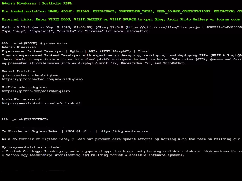 Cover image for Python Portfolio Website 