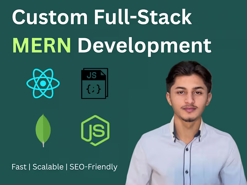Cover image for You will get Custom Full Stack MERN Web Application.
