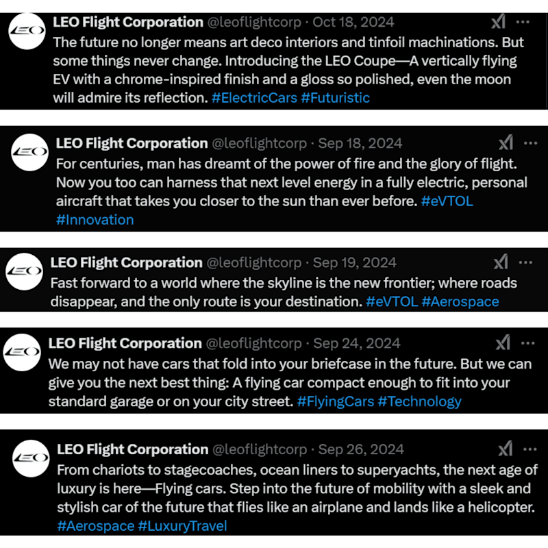 Cover image for Leo Flight Corp - Social Media Manager, Social Copy