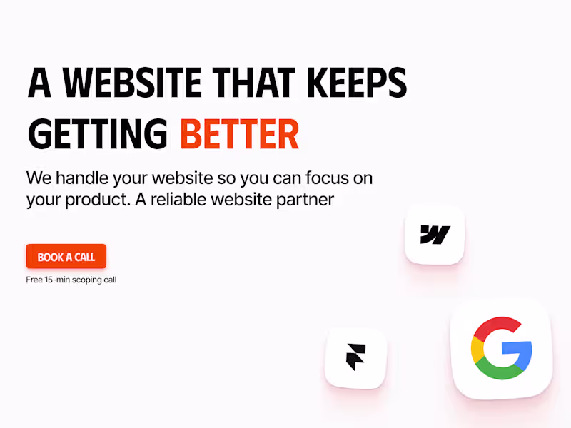 Cover image for Ongoing Website & SEO Support (Framer / Webflow)