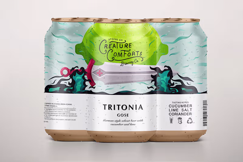Cover image for Creature Comforts Beer Label Redesign :: Behance