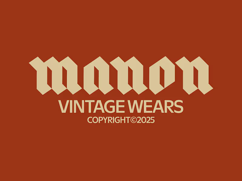 Cover image for Manon Vintage Wears- Brand Identity Design