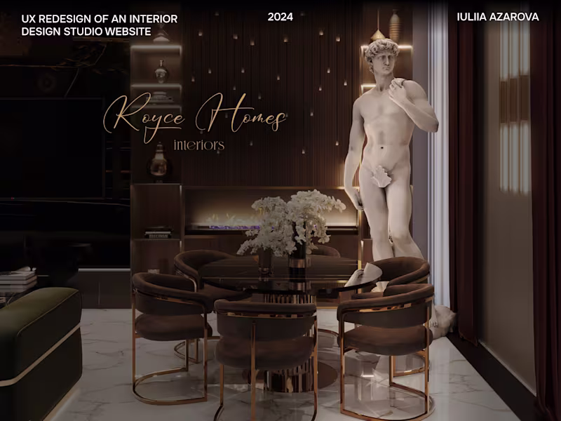 Cover image for UX Redesign Project for ROYCE HOMES Interiors