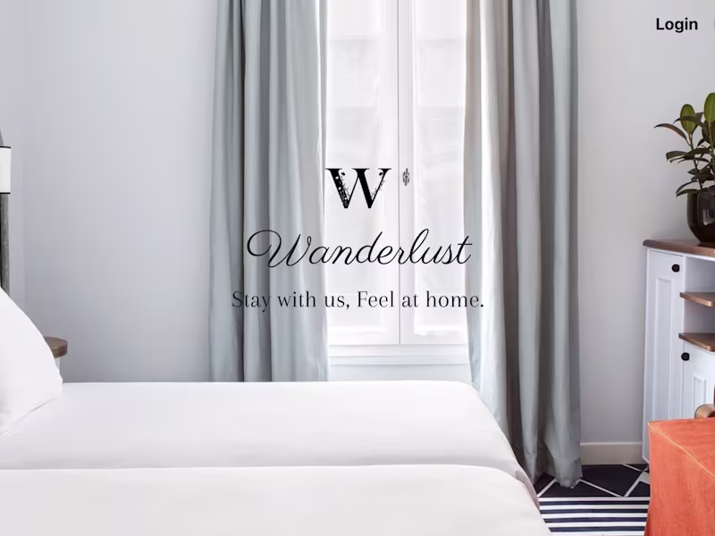 Cover image for Wanderlust - Hotel Reservation Application